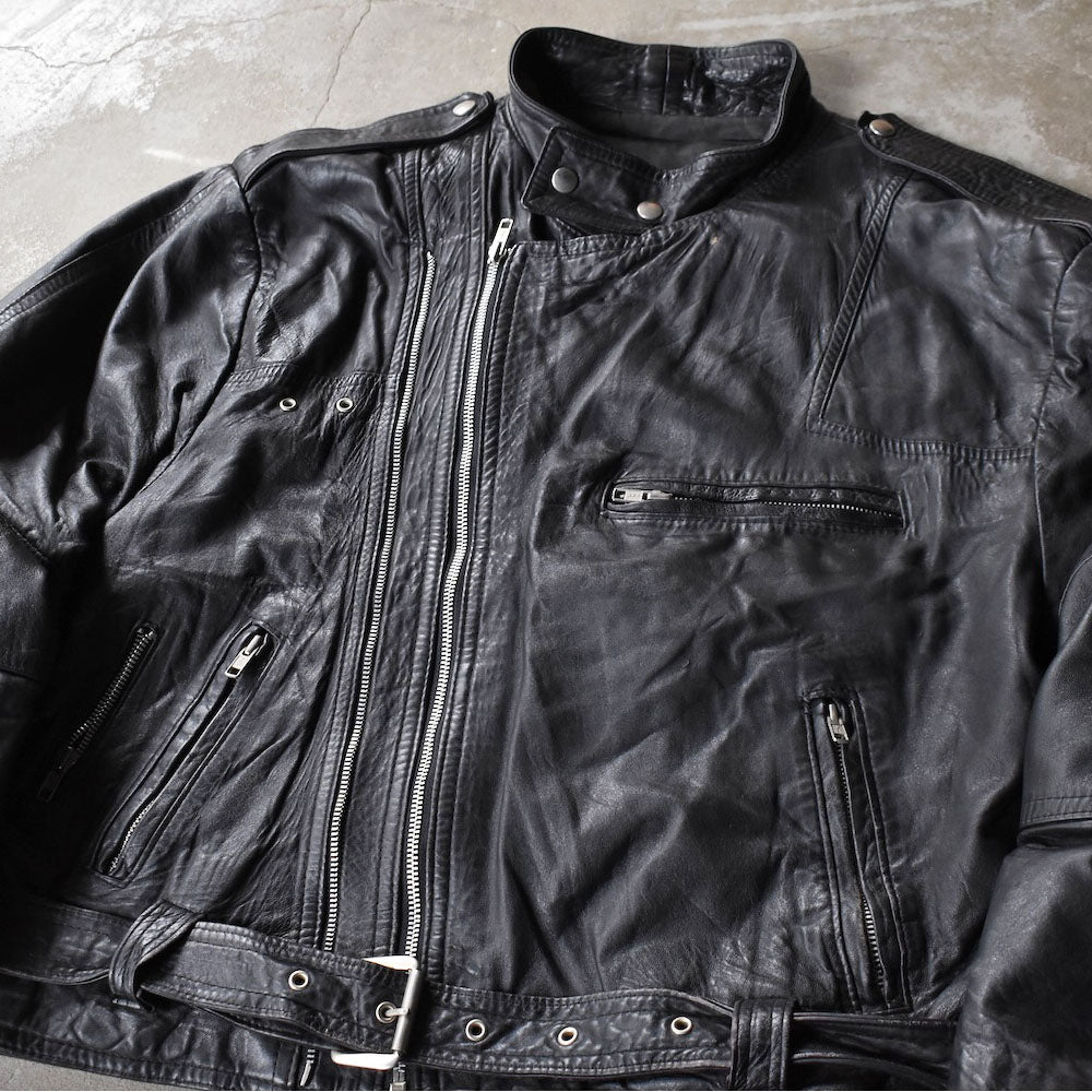 80’s Jordano ダブルジップ レザージャケット 251104H