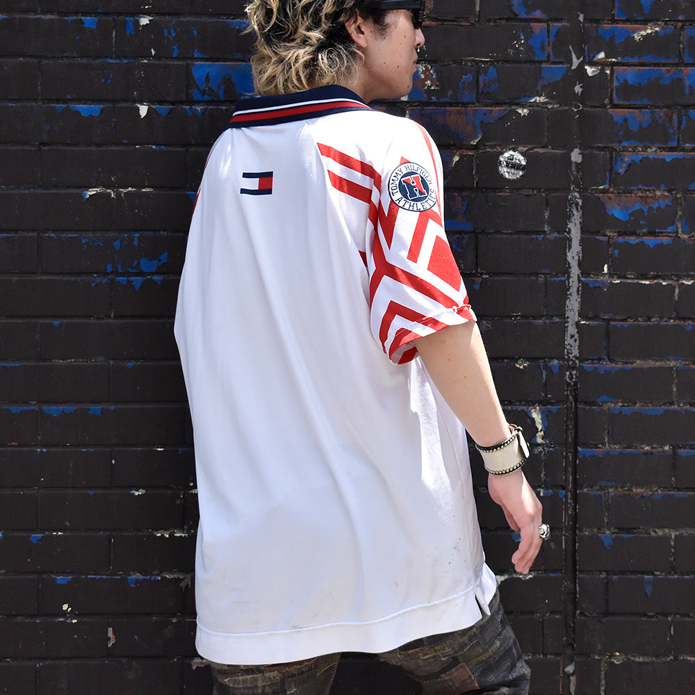 90's TOMMY HILFIGER フットボール サッカーシャツ USA製 240529H