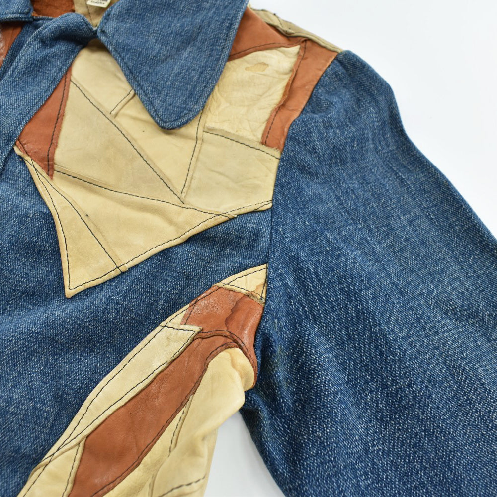 70's Dylan Jeans デニム×レザー ヒッピージャケット 260116H