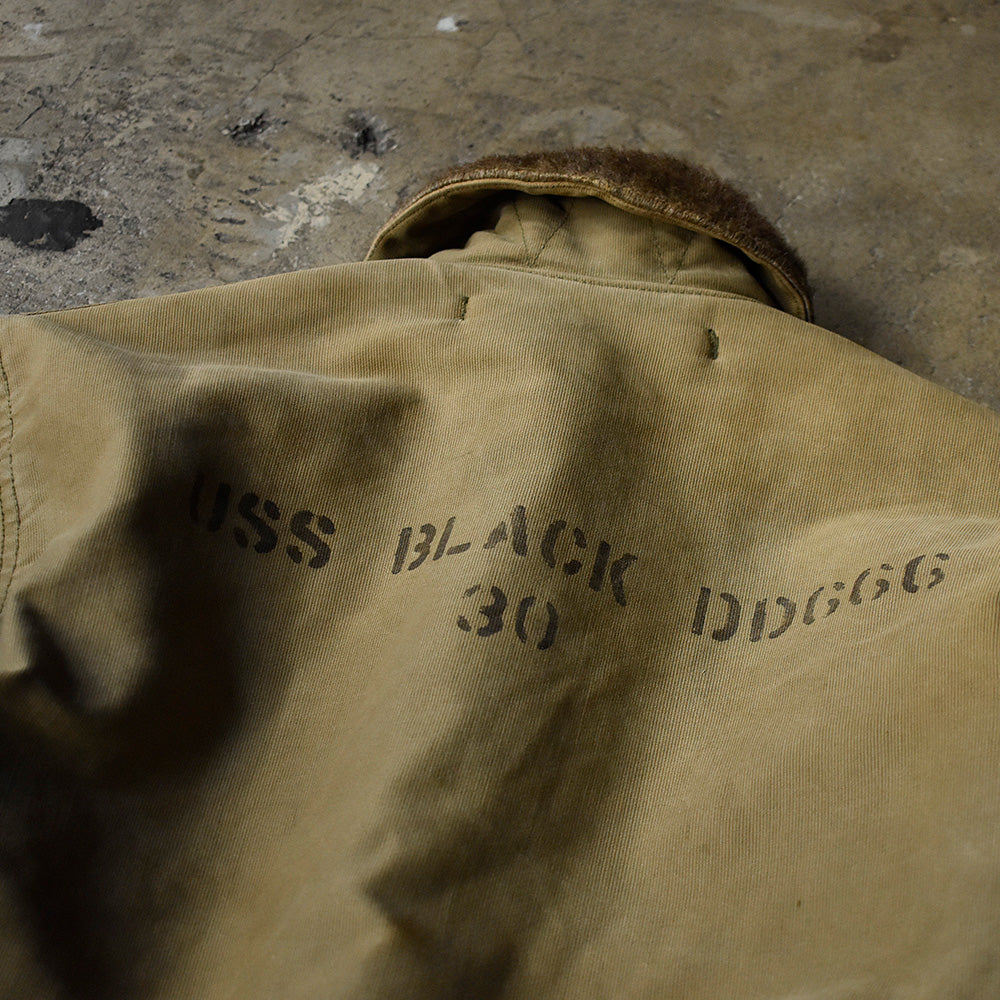 40's US.NAVY N-1 デッキジャケット ステンシル！ 240127H