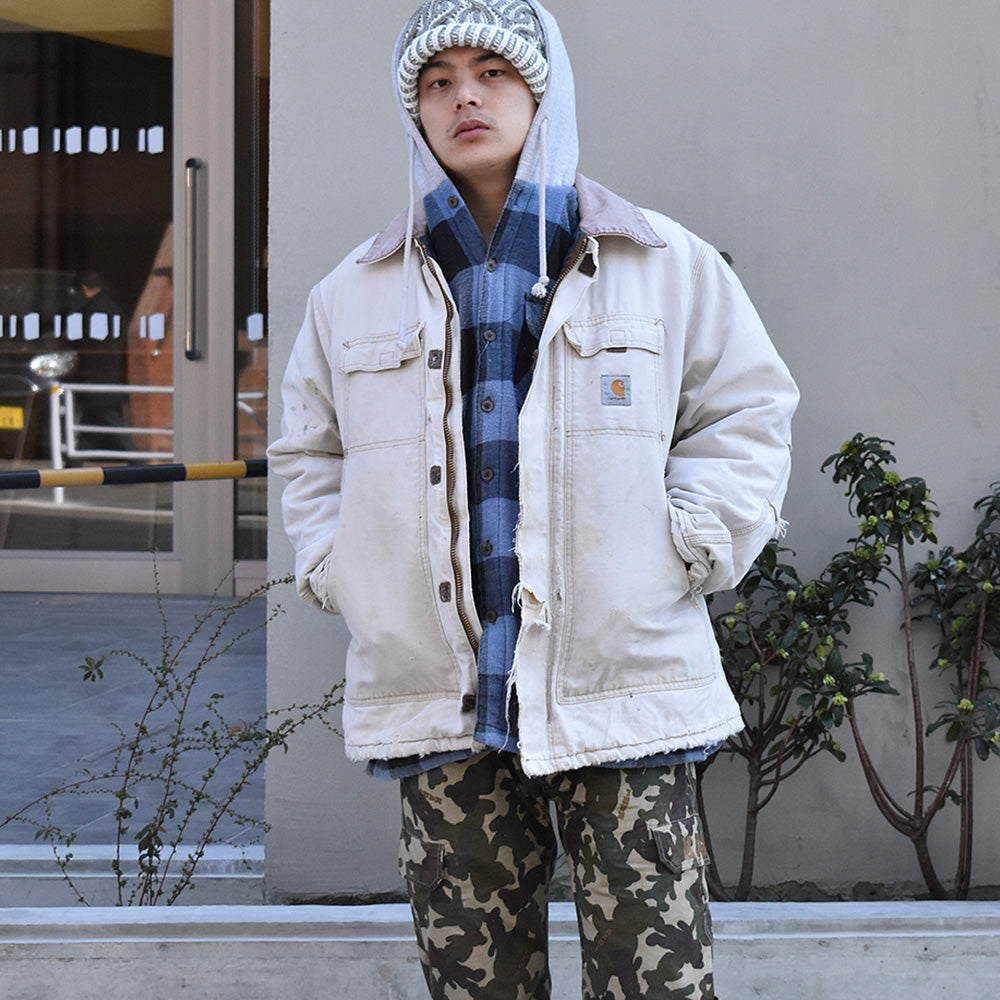 80's-90's ダメージ！ Carhartt トラディショナルコート キルティングライナー 250217H