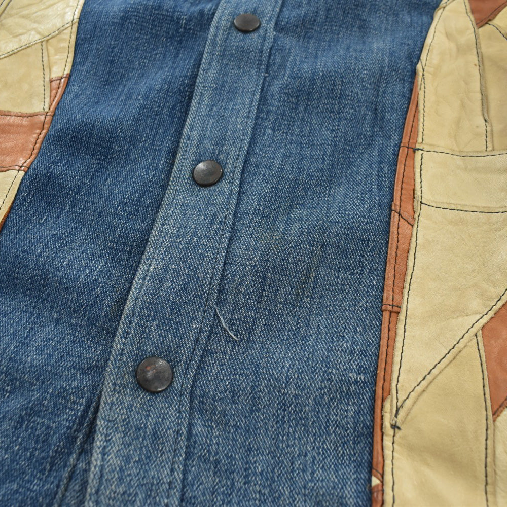 70's Dylan Jeans デニム×レザー ヒッピージャケット 260116H