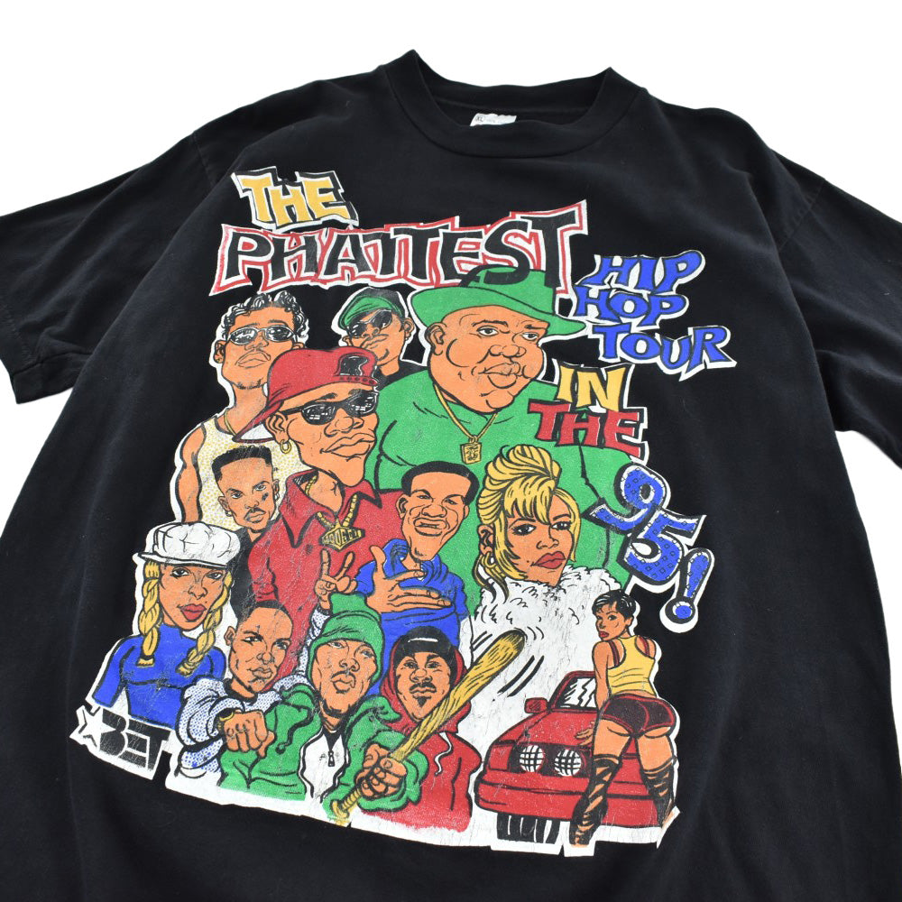 90's BET "The Phattest Hip Hop Tour In The '95" Notorious B.I.G. ラップ ロックT USA製 260728H