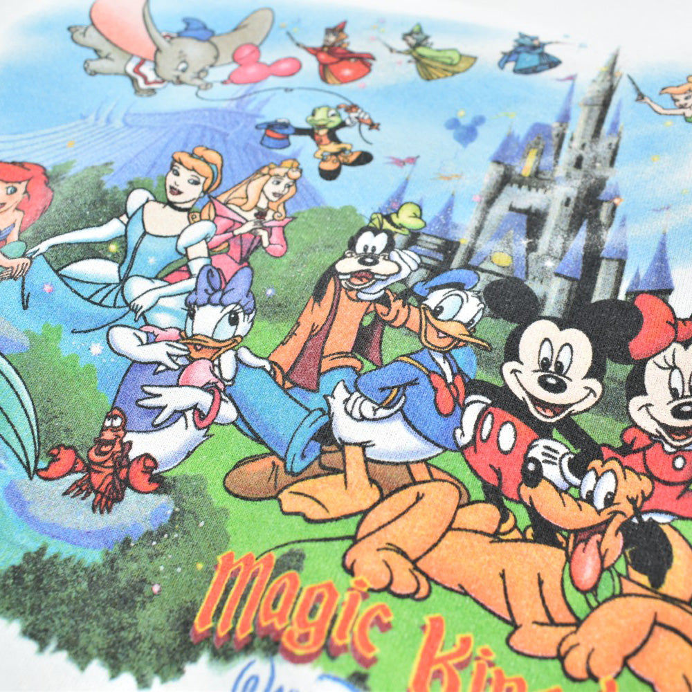 90's Walt Disney World "Magic Kingdom" 両面プリント キャラクタースウェット 260731H