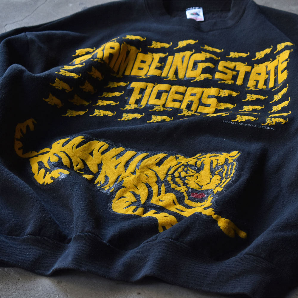 フルーツオブザルーム GRAMBLING STATE TIGERS スウェット 1990年〜 ブラック USA製 ヴィンテージ