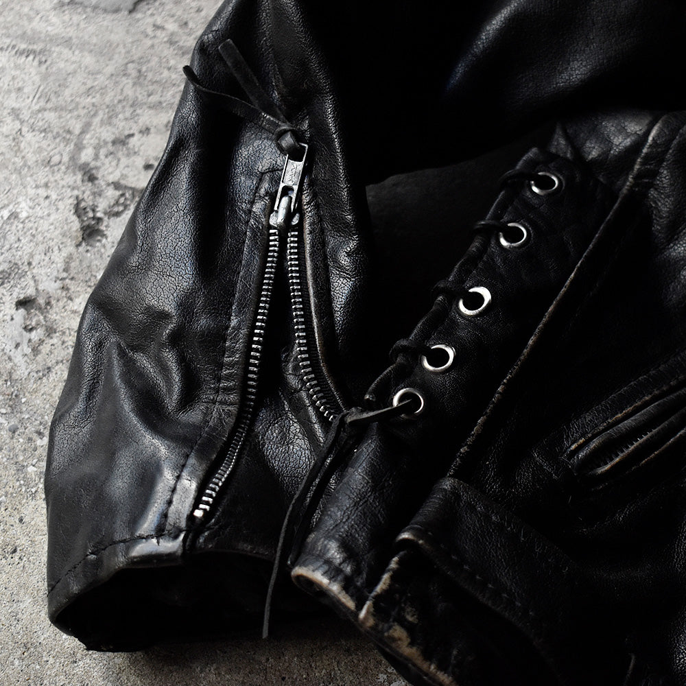 80's～ FIRST Genuine Leather ダブルライダース レザージャケット ...