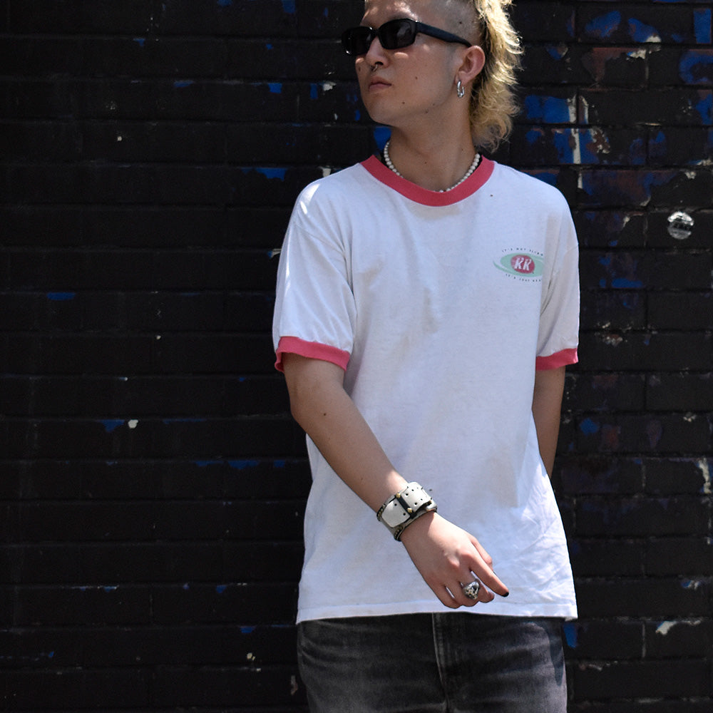90's “Krispy Kreme Doughnuts“ リンガーTシャツ USA製 240813H