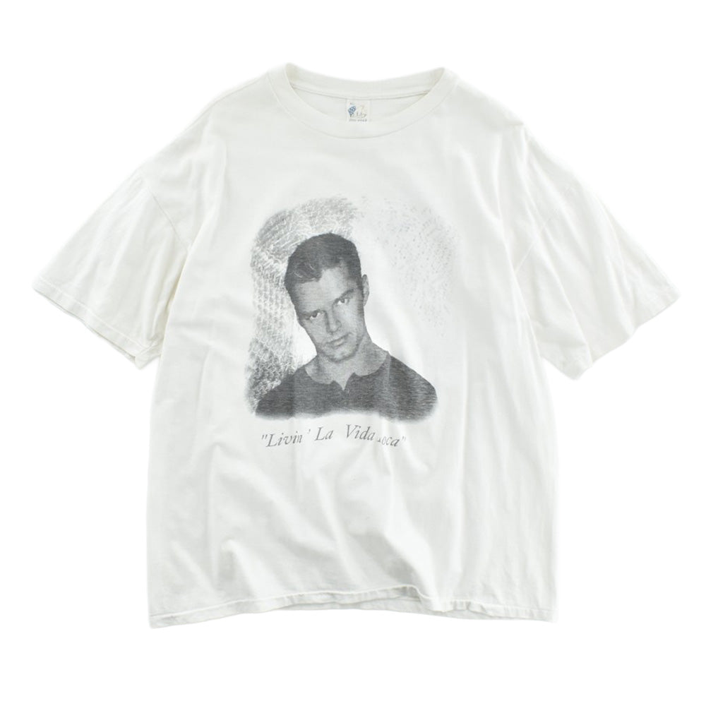 90's Ricky Martin "Livin' La Vida Loca" ラテンポップ フォトT 260707H