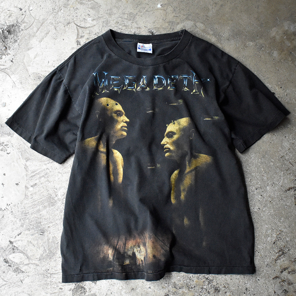 メガデス Sweating Bullets ジャケットデザイン オーバープリント Tシャツ 1993年 USA製 ヴィンテージ