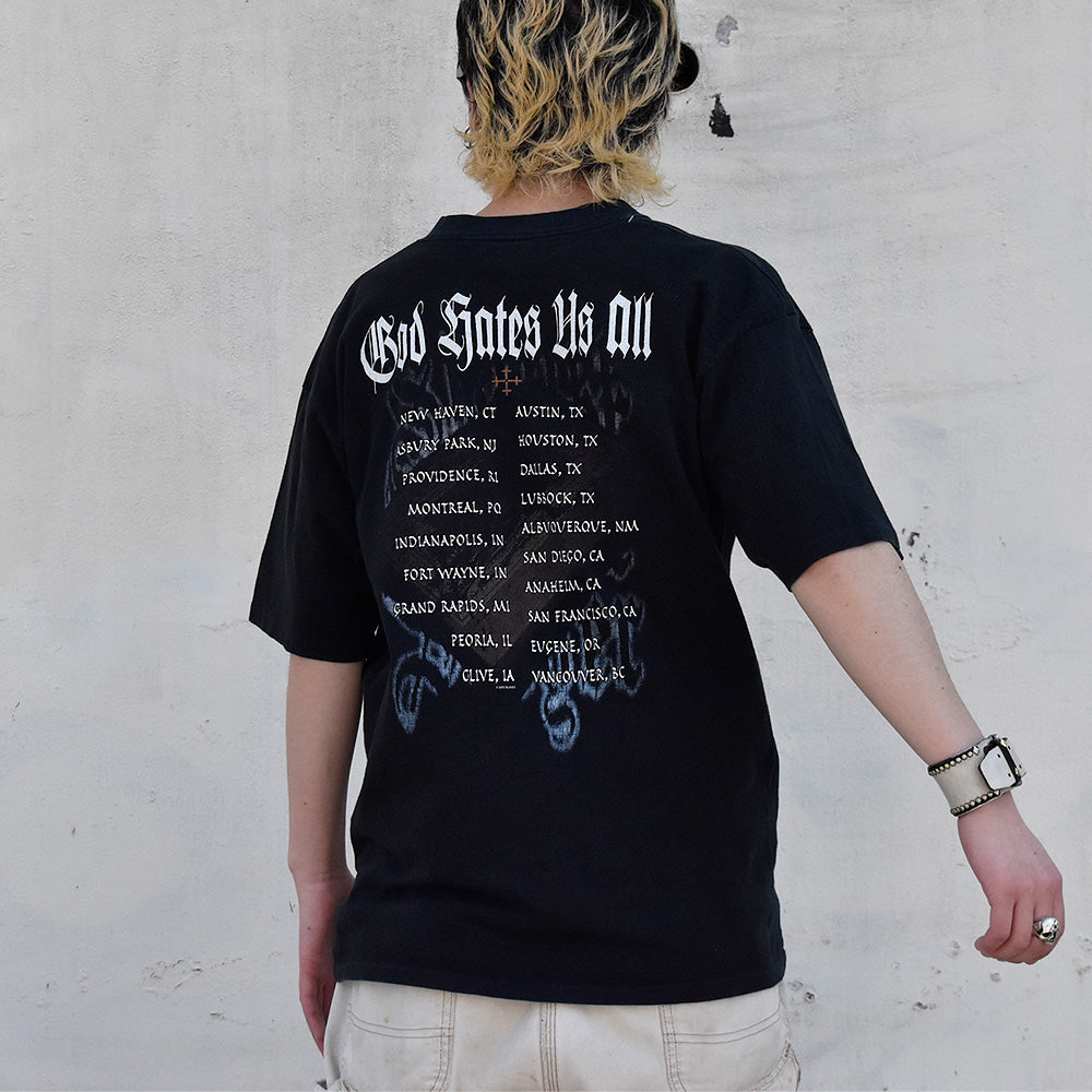 Y2K Slayer “God Hate Us All“ Darkness Of Christ Tour Tシャツ 240410H