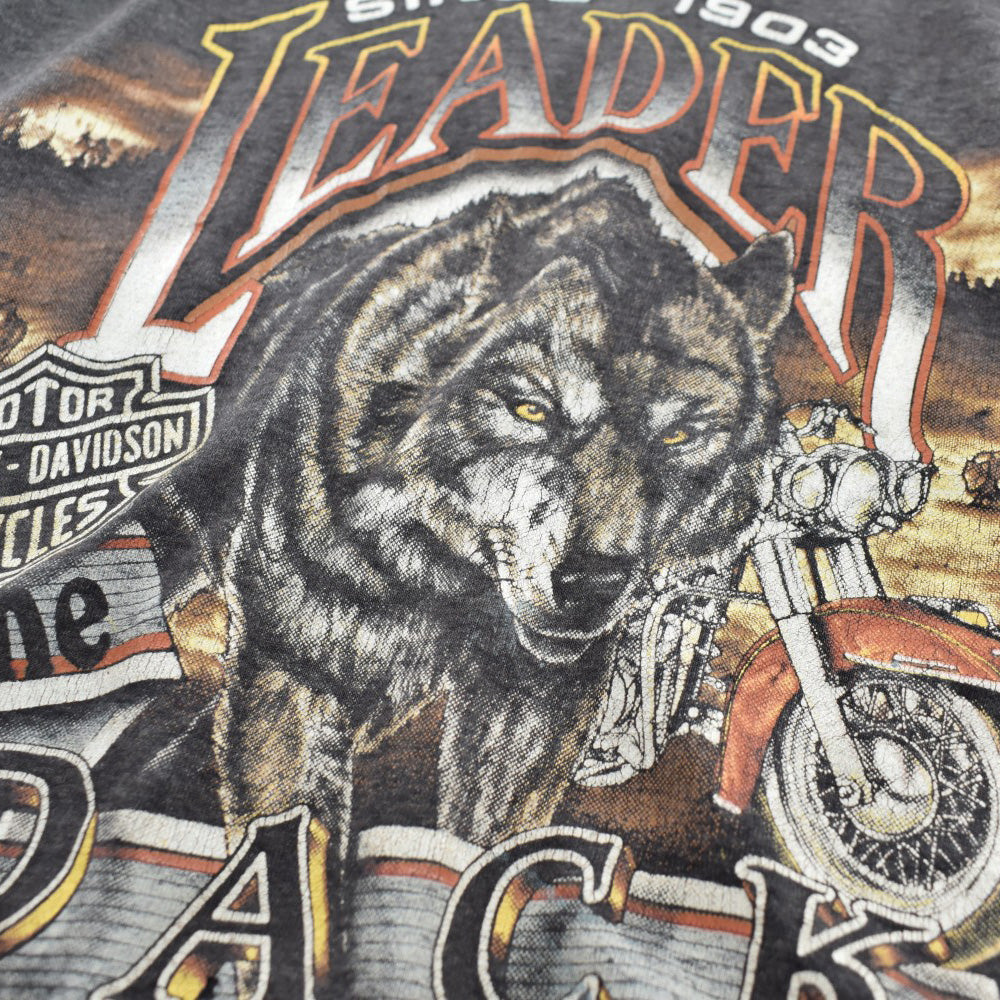 90's Harley-Davidson/3D EMBLEM "Leader of the Pack" ハーレーT 260703H