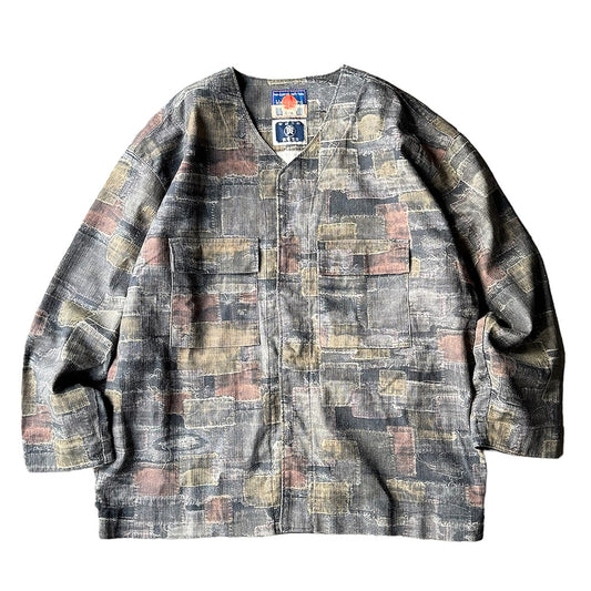blackmeans×寅壱 boro print 鯉口シャツジャケット 945-79GS156-4 240624H