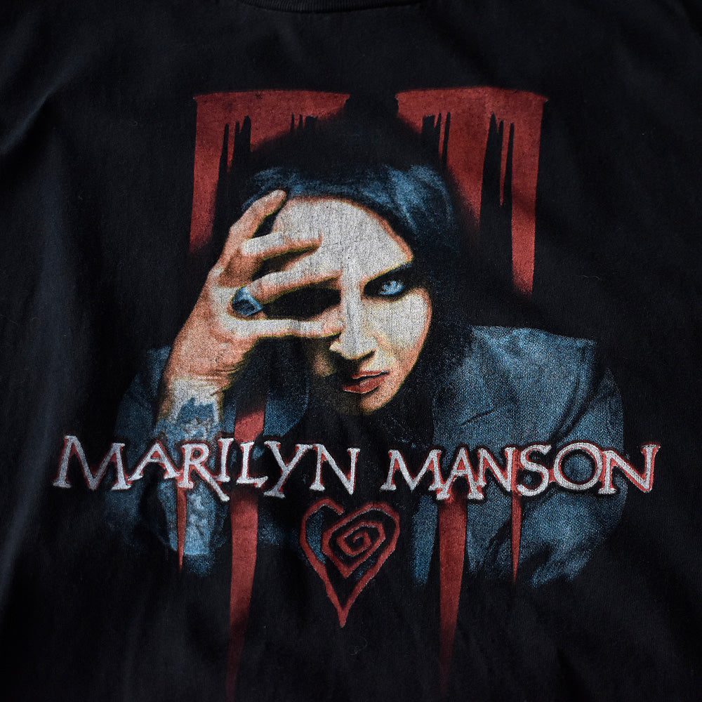 Y2K Marilyn Manson “Eat Me, Drink Me” カットオフTシャツ 250605H