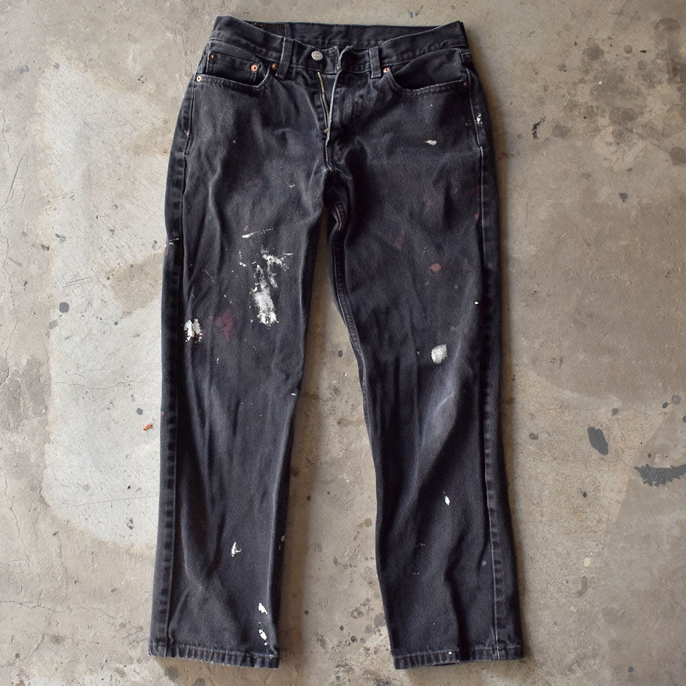 リーバイス 550 デニムパンツ ペンキ 2018年 ブラック 古着