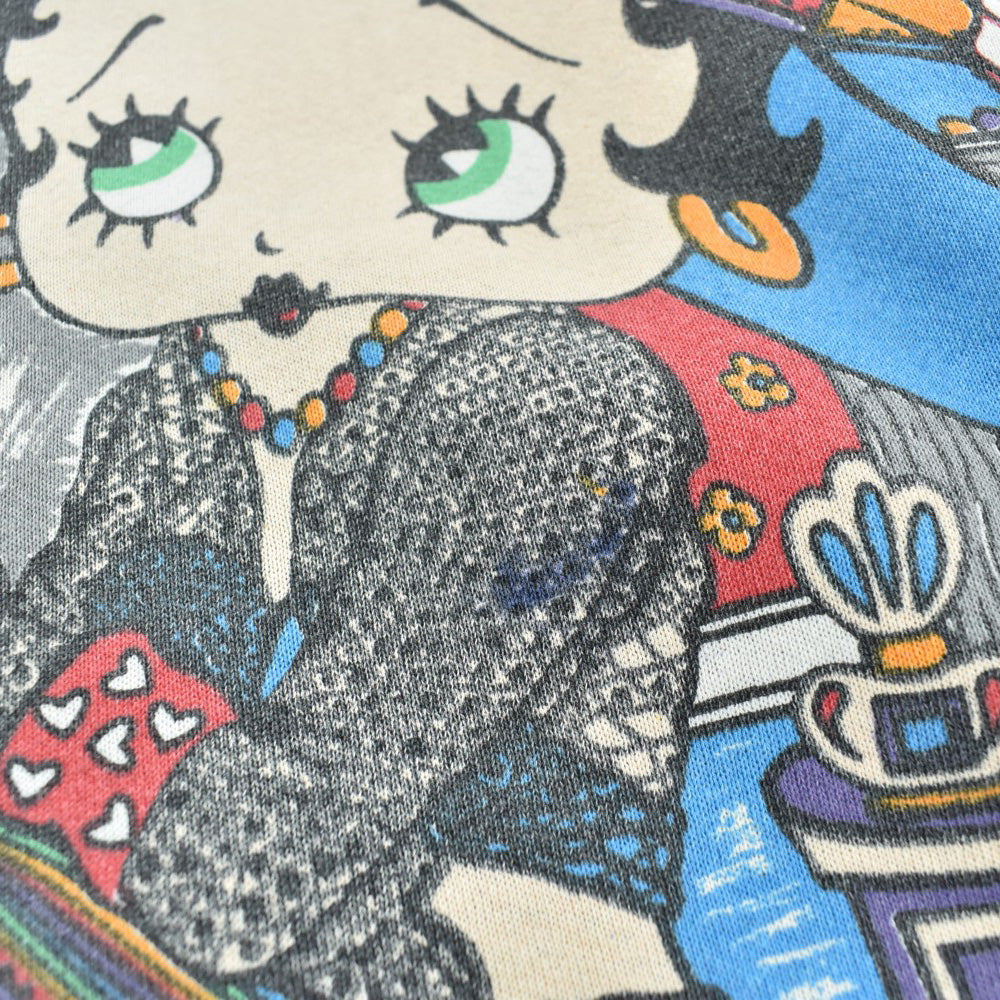 90's FREEZE Betty Boop "What's a girl to WEAR?" AOP スウェット 260313H