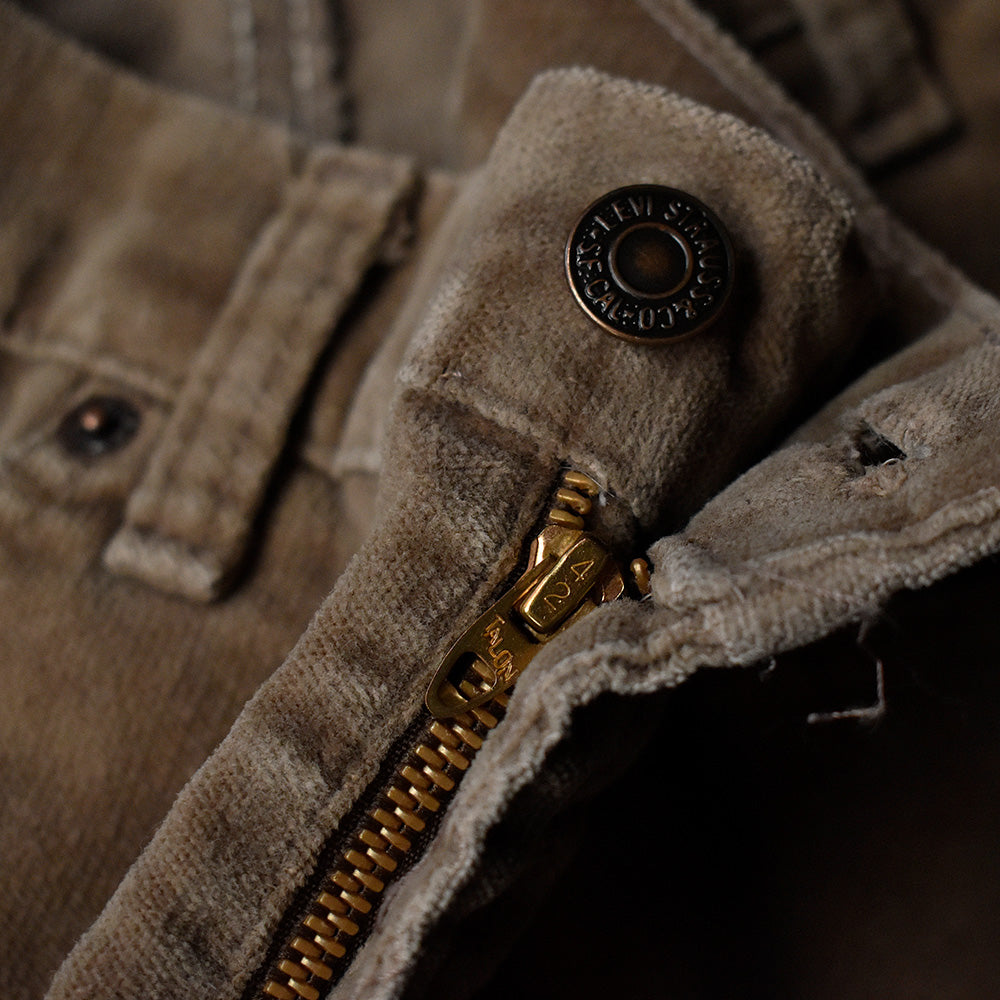 80's Levi's “Movin' On” ベロアフレアパンツ 231227H