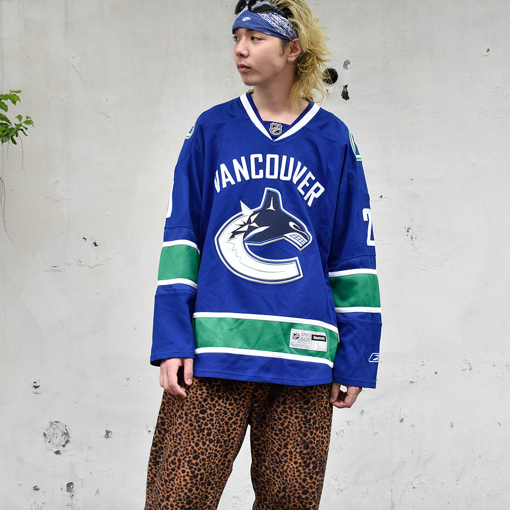 Y2K Reebok NHL “Vancouver Canucks” ホッケーシャツ 250628H