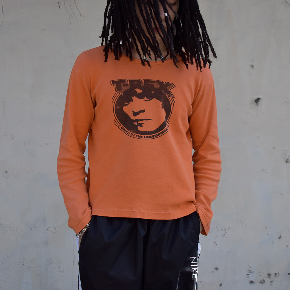 70's T. Rex “Dandy in the Underworld” ロングスリーブTシャツ！ Euro製 231012HY33