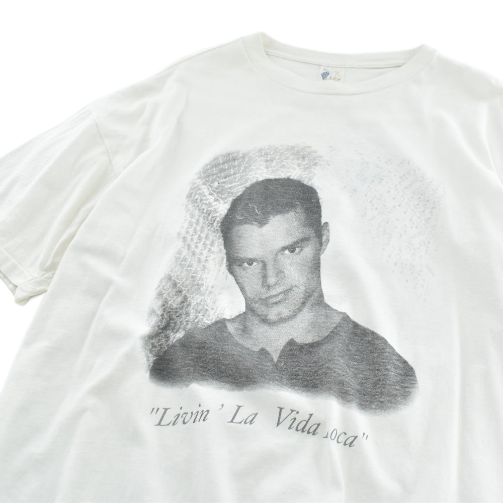 90's Ricky Martin "Livin' La Vida Loca" ラテンポップ フォトT 260707H