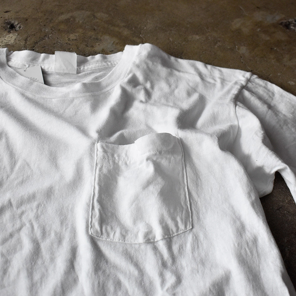 無地 ポケットTシャツ 80〜90年代 ホワイト ヴィンテージ