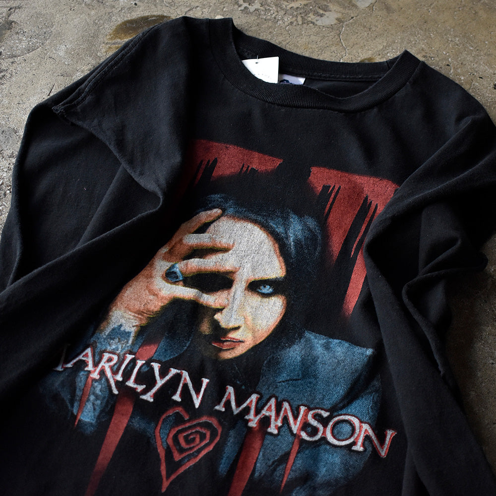 Y2K Marilyn Manson “Eat Me, Drink Me” カットオフTシャツ 250605H