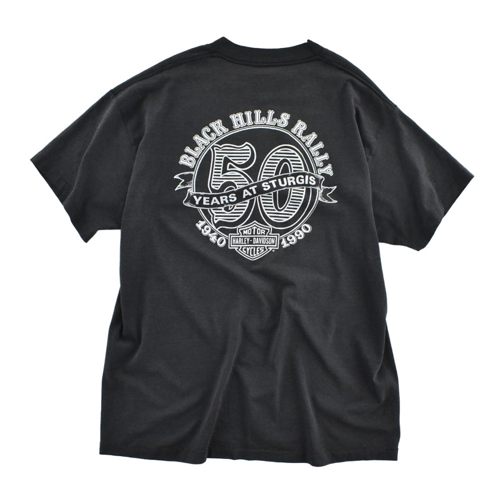 90's Harley-Davidson/3D EMBLEM "Sturgis 50th Anniversary" ハーレーT 260724H