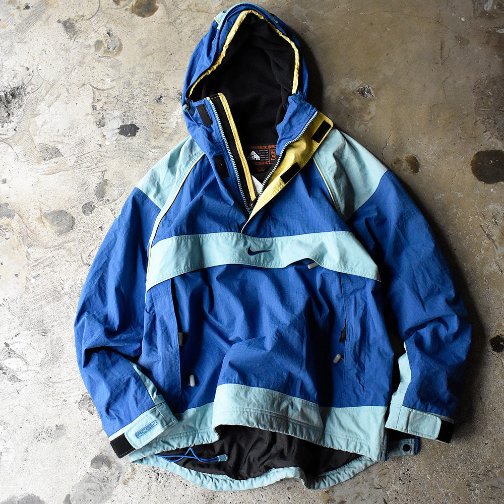 ナイキ ACG OUTER LAYER 3 アノラック ナイロンジャケット 1990年 ブルー ヴィンテージ
