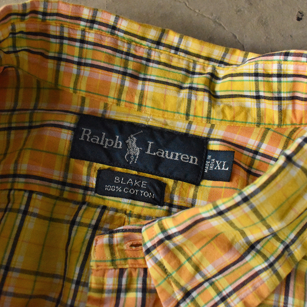 90's Ralph Lauren “BLAKE” チェック ボタンダウンシャツ 240327 S2054