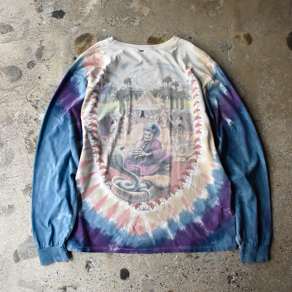 Y2K Grateful Dead “Skull snake charmer” タイダイ ロングスリーブTシャツ 250609H
