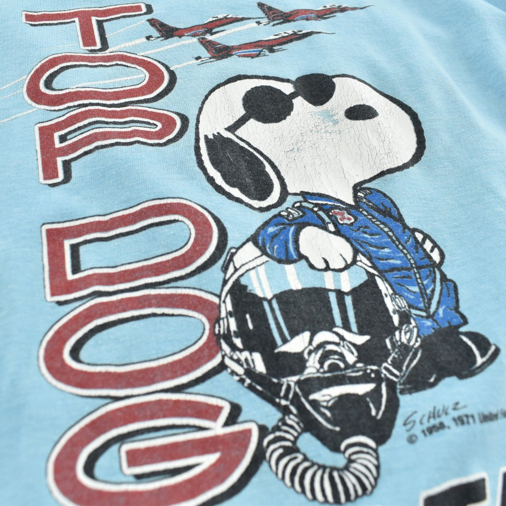 80's PEANUTS Snoopy "TOP DOG" 911th TAG Pittsburgh キャラT 260804H
