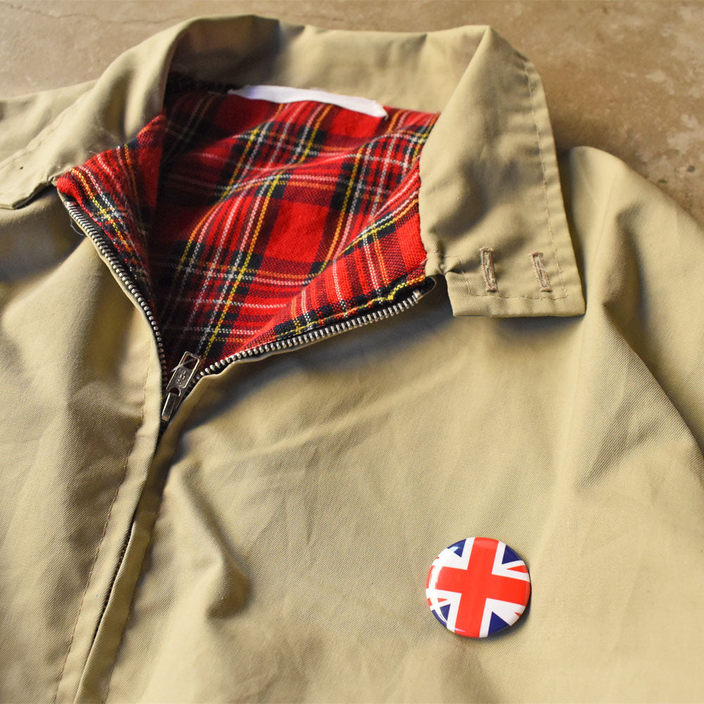 90’s Made in UK Harrington Jacket ベージュ×タータンチェックライナー 250930H