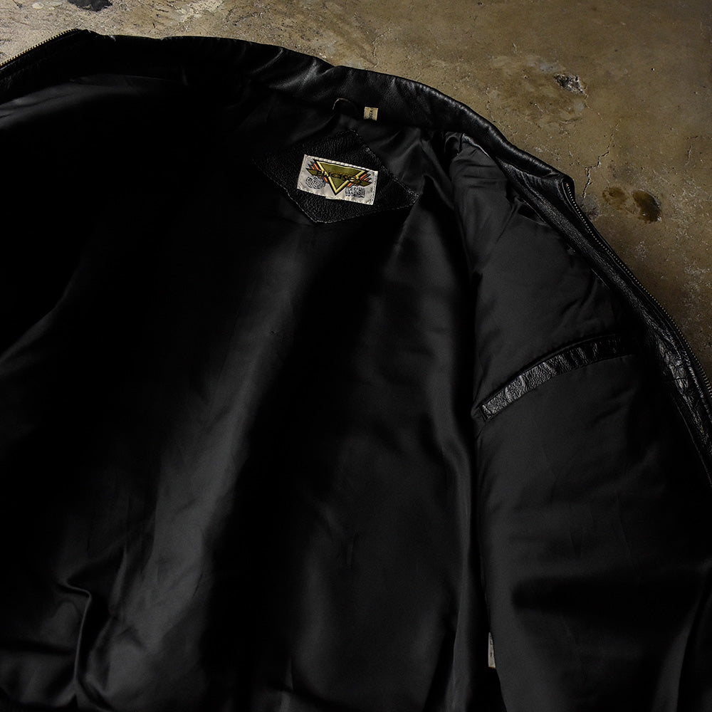 90's phase2 “National flag” レザージャケット 231004H