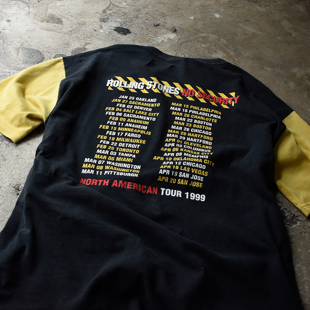 90's 2トーン！ The Rolling Stones “No Security Tour 1999” Tシャツ 240730H