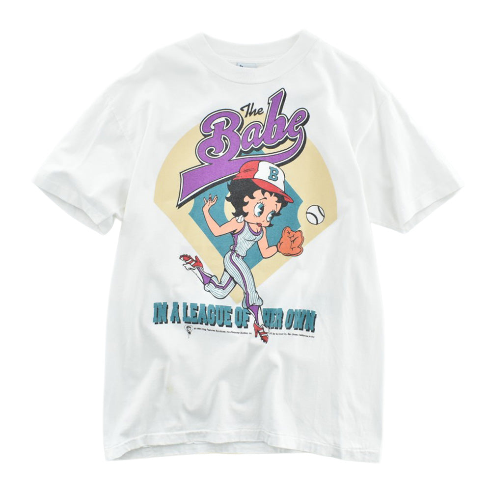 90's Betty Boop "The Babe" ベースボール キャラT USA製 260821H