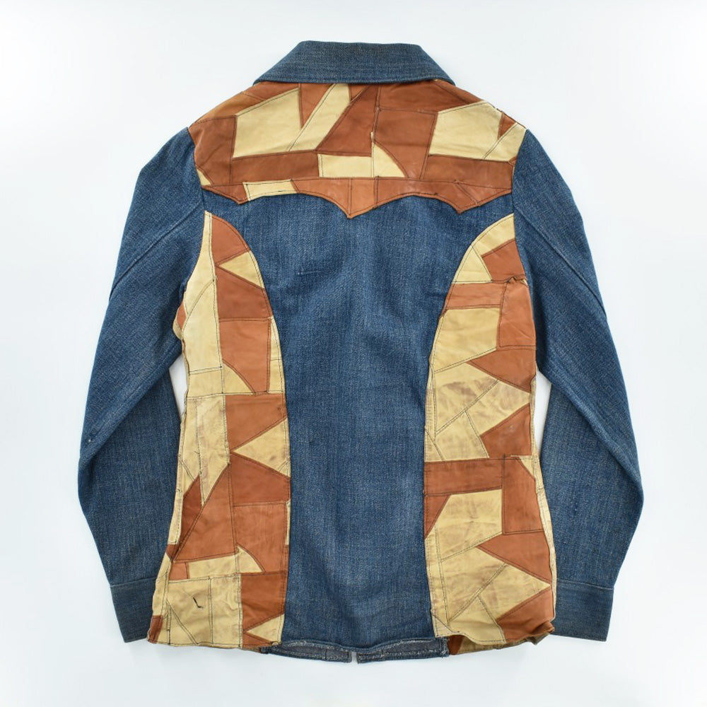 70's Dylan Jeans デニム×レザー ヒッピージャケット 260116H