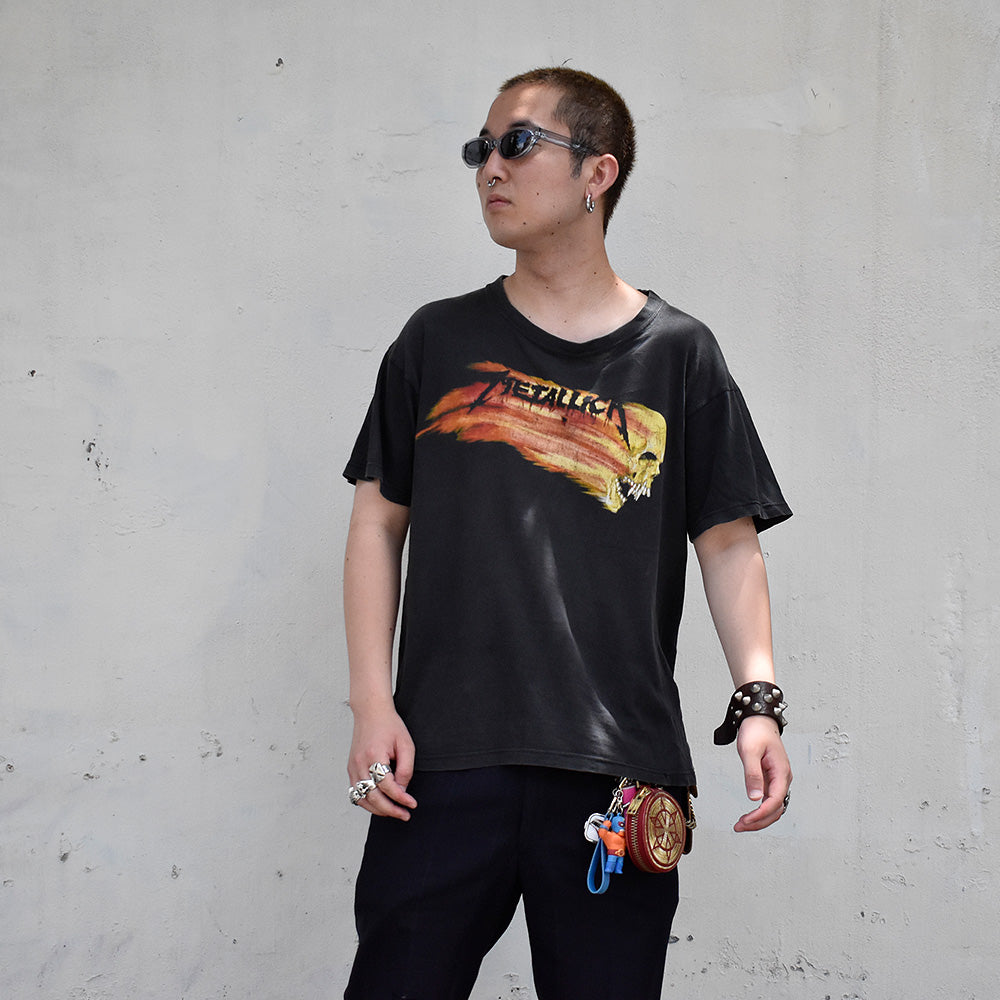 90's Metallica“ファイヤースカル“ ロック Tシャツ Euro製 250720H