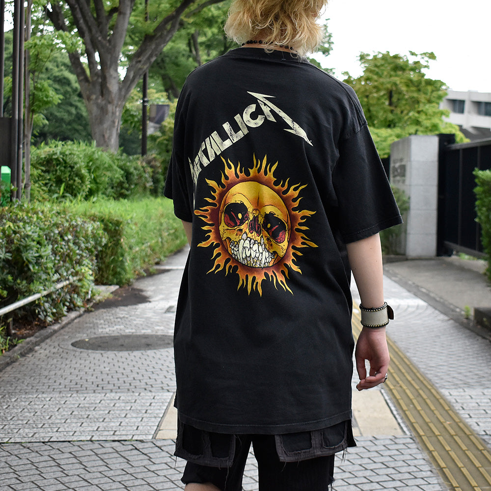 90's Metallica×PUSHEAD ファイヤースカル Tシャツ 240701H