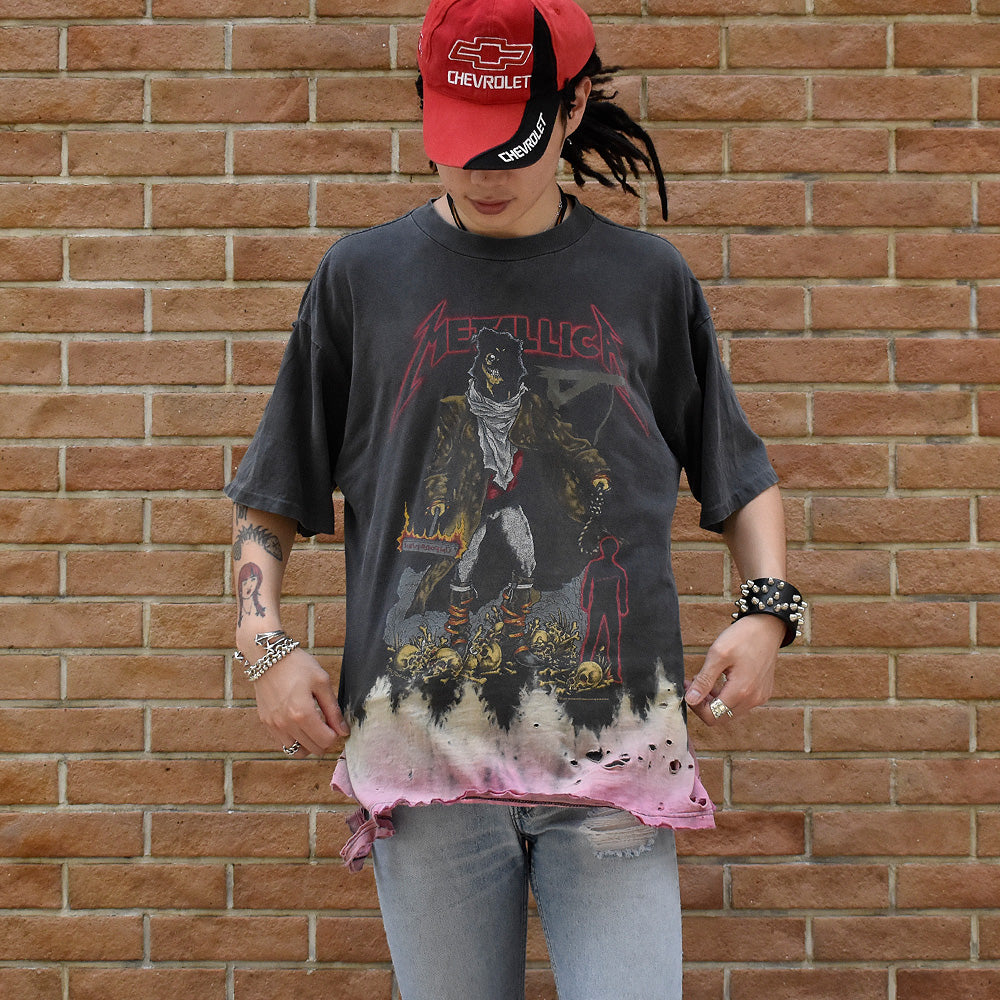 90's ダメージ！ブリーチ！Metallica×Pushead “The Unforgiven“ Tシャツ 240713H