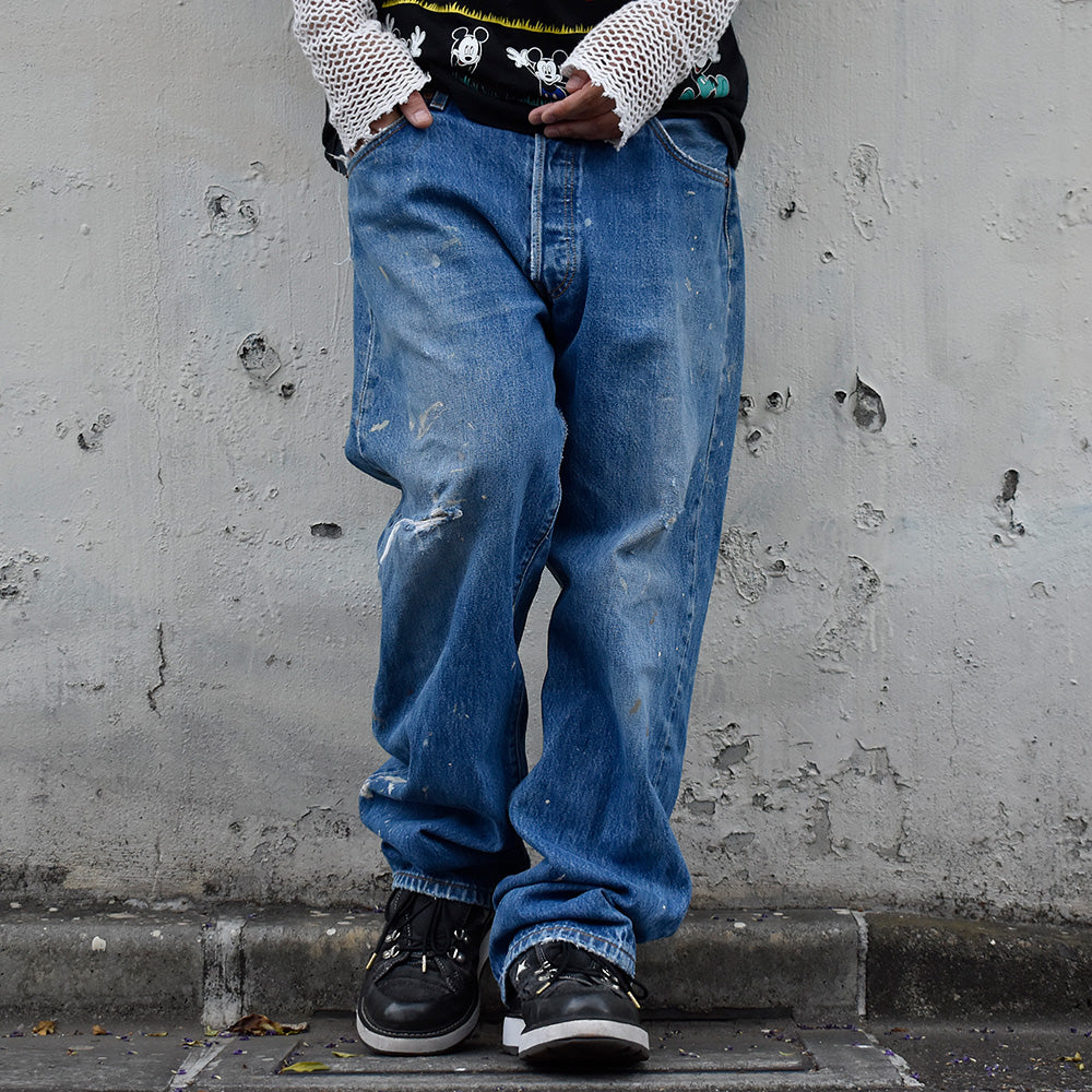 Y2K ペンキ！ Levi's 501 デニムパンツ 230922H