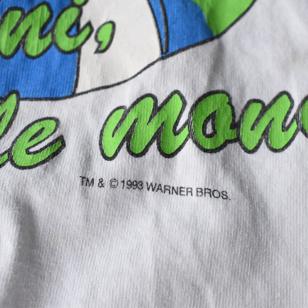 90’s  Looney Tunes “HELP SAVE THE PLANET, OR C'est fini, tout le monde” キャラクター メッセージ Tシャツ USA製 250926H