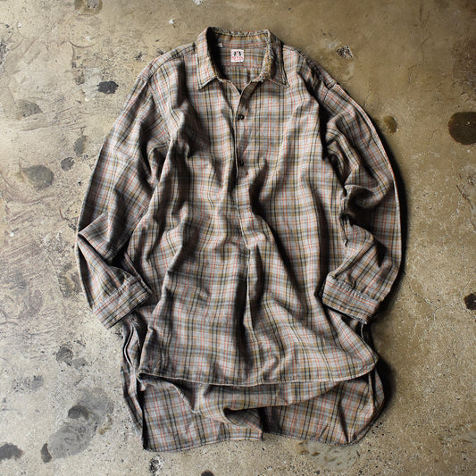 50’s~ ELTVA チェック柄 グランパシャツ France製 250125H