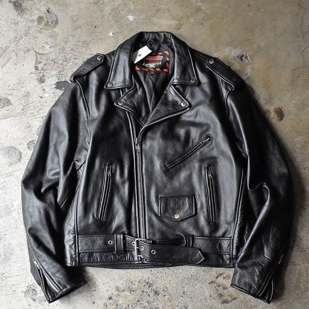 INTERSTATE LEATHERS ダブルライダース レザージャケット 1990〜2000年 ブラック ヴィンテージ