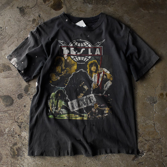 90's ダメージ! Tesla "Psychotic Supper Tour 1992" ロック Tシャツ 230901H