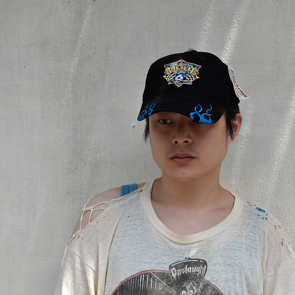 CHECKRED FLAG SPORTS “Mark Martin” NASCAR レーシングCAP デッドストック 250710H