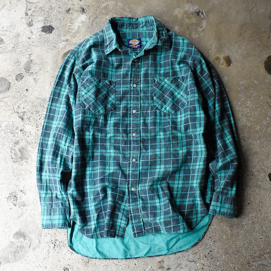 90's Dickies チェック柄 プリントネルシャツ 250528H