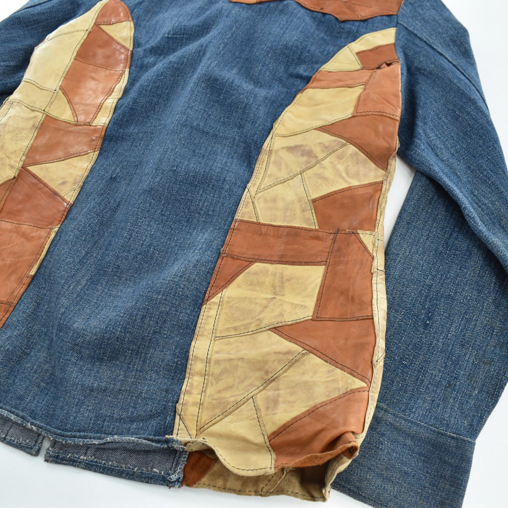 70's Dylan Jeans デニム×レザー ヒッピージャケット 260116H