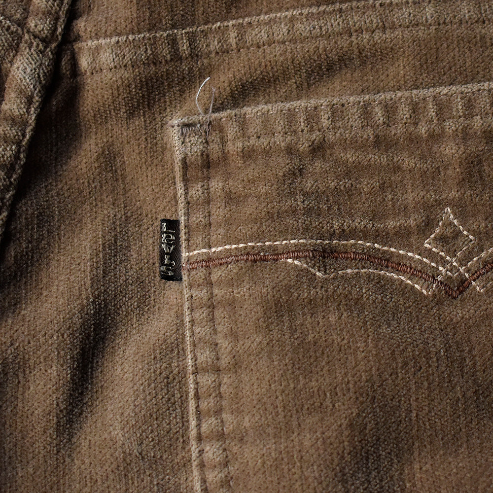 80's Levi's “Movin' On” ベロアフレアパンツ 231227H