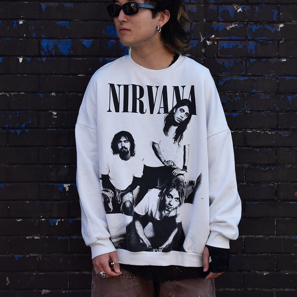 NIRVANA オーバープリント フォト スウェット 231122H