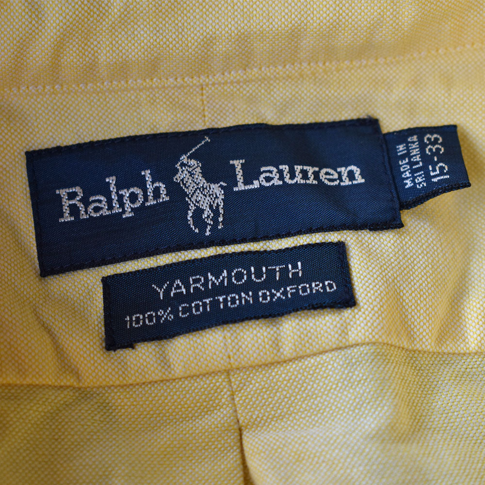 90's　Ralph Lauren/ラルフ ローレン “YARMOUTH” レモンイエロー ボタンダウンシャツ　230607