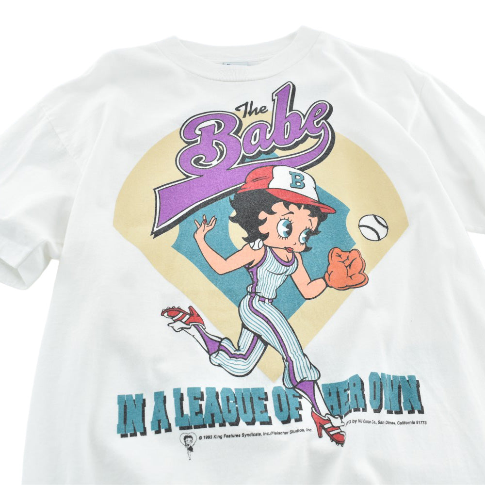 90's Betty Boop "The Babe" ベースボール キャラT USA製 260821H
